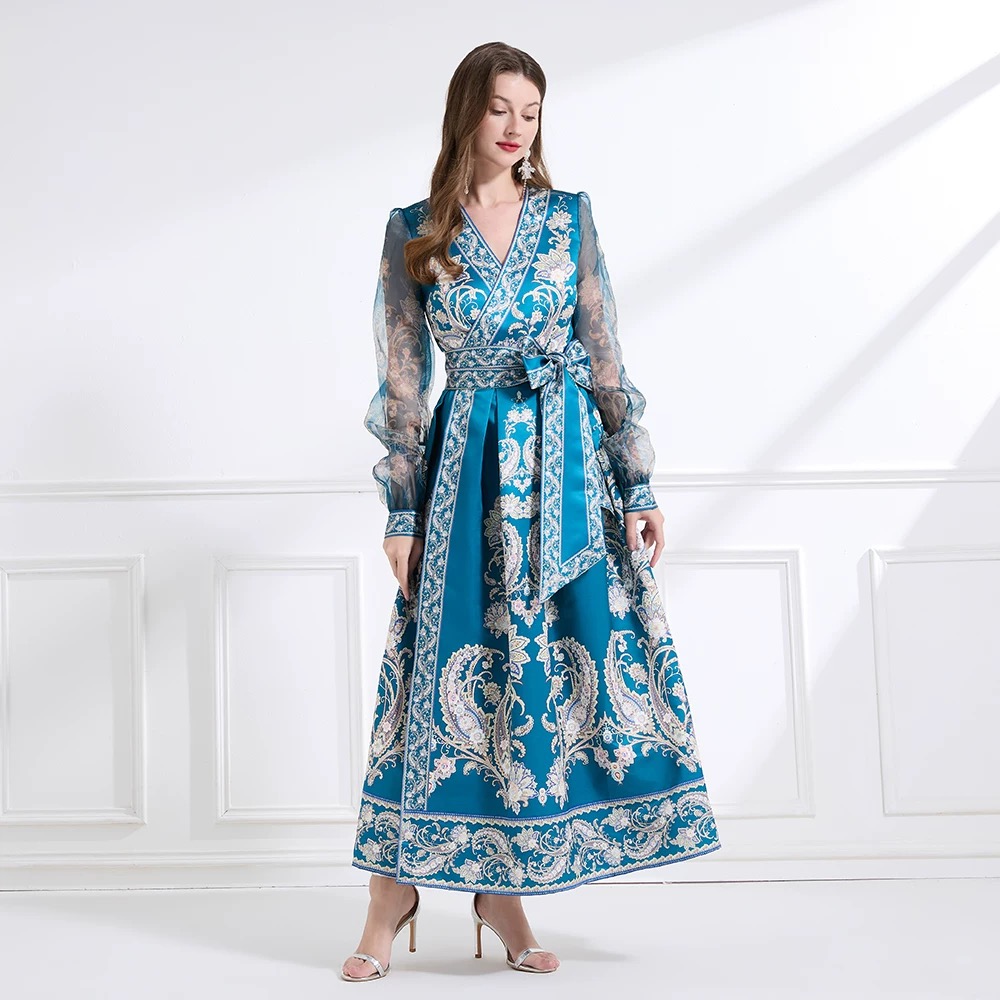 Try a different angle print dress ED192 images